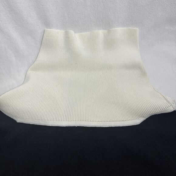 Vtg Christmas Sweater Ornaments Beaded Sequins Ribbon Black White S/M Holiday - Picture 13 of 14